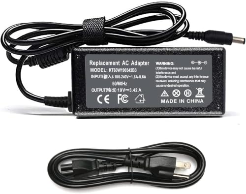 65W 19V 3.42A Laptop Charger for Toshiba Satellite C55 C55T C655 Power Cord