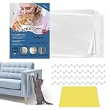 🐱【Nota】Antes de aplicar la cinta protectora contra rasguños en muchas superficies, asegúrese de probar un pequeño trozo en un lugar visible para verificar la reacción del tejido del mueble.