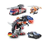 VTech Switch and Go Dinos 3-in-1 Super-T-Rex – Dino-Auto-Transformer – 2-in-1 Spielzeug mit Dinostimme, Geräusch- und Lichteffekten – Für Kinder von 3-8 Jahren