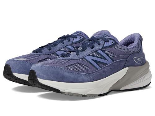 New Balance キッズ 990 V6 レースアップスニーカー, パープル/Nb ネイビー, 6 Toddlerの商品画像（Amazon）