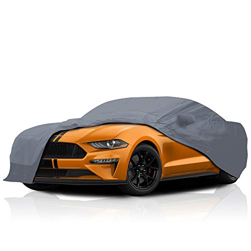 5 Layer Custom Cover for Ford Mustang 2005-2022 Durable Dustproof Full Coverage Windproof with Mirror Pockets