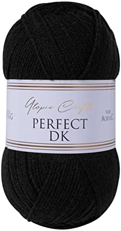 Utopia Crafts DK Double Knitting Yarn, 100g (Light Grey Heather)