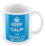 Impresión en ambas caras FT- Taza de cerámica de color azul «Keep Calm I\'m Going to be a DAD»