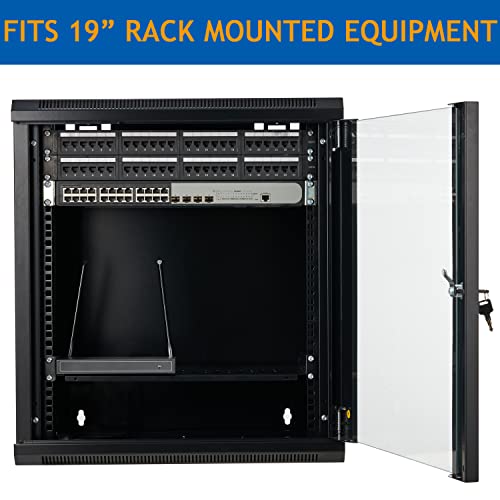 6U Wall Mount Server Cabinet Network Rack Enclosure Locking Glass Door by Tedgetal by Tedgetal - Image 5