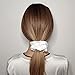 12 Pcs Satin Silk Hair Scrunchies Soft Hair Ties Fashion Hair Bands Hair Bow Ropes Hair Elastic Ponytail Holders Hair Accessories for Women and Girls (Pure White)