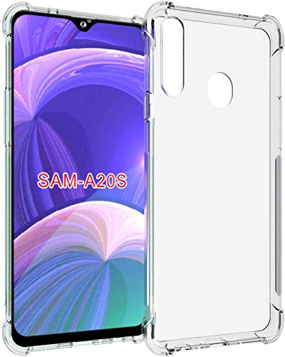Image of Spazy Case Protective Soft Transparent Shockproof Hybrid Protection Back Cover For Samsung Galaxy A20S - Transparent