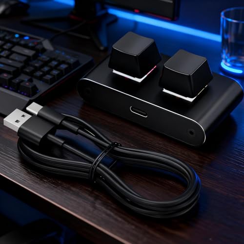 Teclado programable de 2 teclas Tipo C agiliza tu software de edición de video y streamers 3