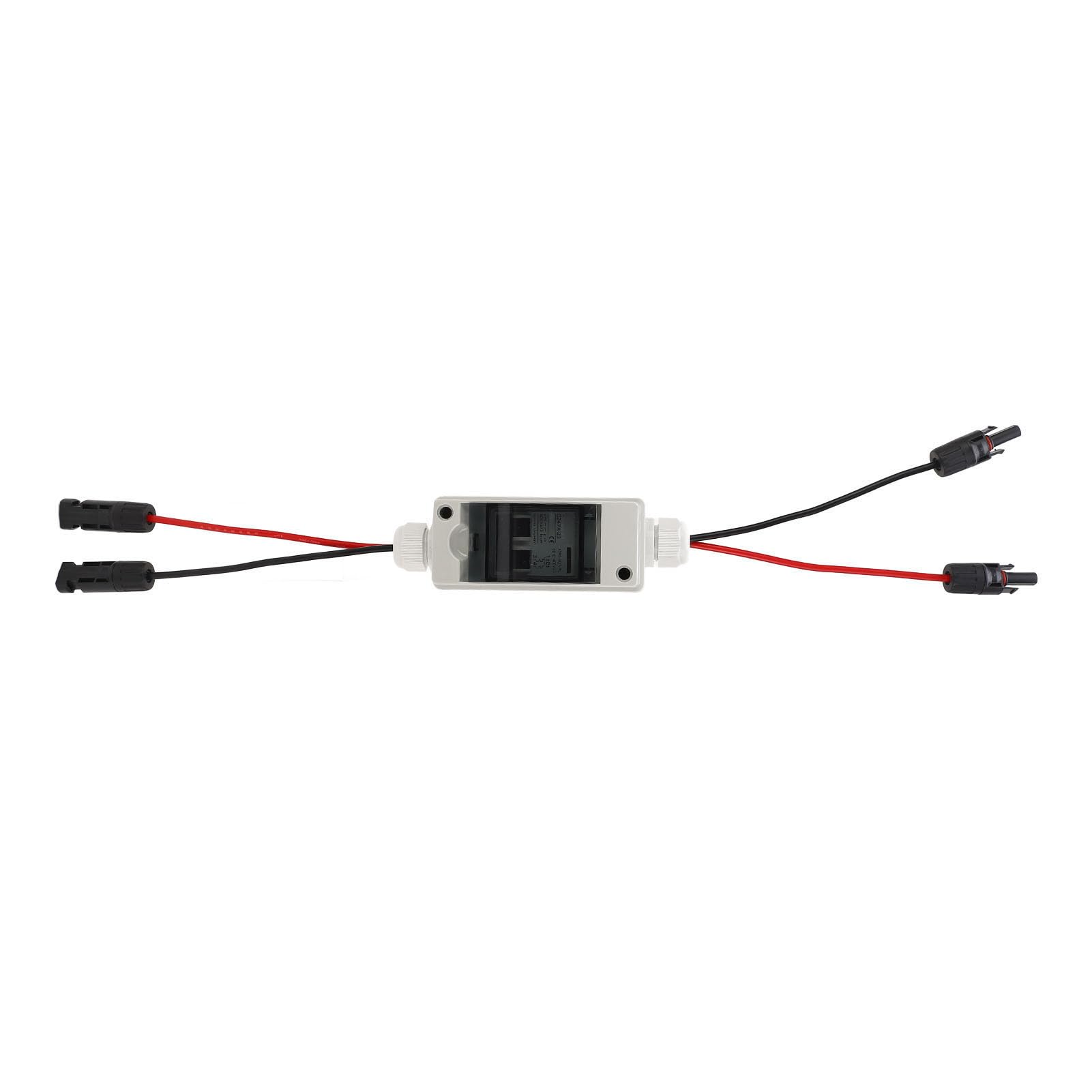 Mini Interruttore Automatico 16A DC 12-400V AC 90-400V Sezionatore Solare con Scatola Impermeabile IP65 per sistemi solari fotovoltaici e Produzione di energia off-Grid -