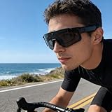 VBESTLIFE Intelligente Fahrradbrille, 4K AI 8MP-Kamera mit Sprachsteuerung, EIS-Stabilisierung, Bluetooth-Sportbrille Zum Skifahren, Radfahren, Laufen, Wandern (Black)
