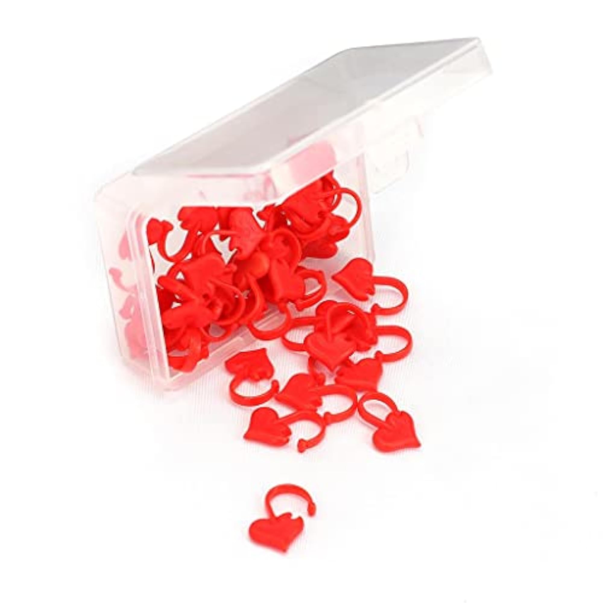 100pcs Heart Shape Knitting Stitch Counter Locking Markers
