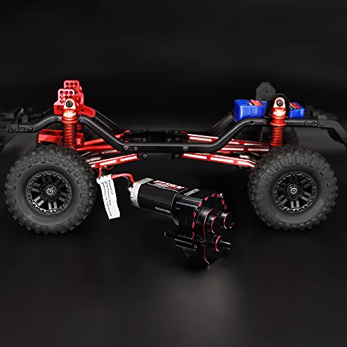 Epinon For Trx4M Transmission Aluminum Gearbox Case 1/18 Rc Crawler Upgrades Accessories (Black Red) #TOP2