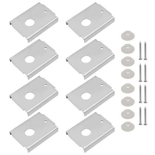 Kit de reparación para puertas plegables BokWin de 8 piezas | Herrajes para puertas plegables, para puertas de bolsillo y acordeón de 1-3/8 pulgadas, abrazaderas superior e inferior con tornillos y juntas miniatura 1