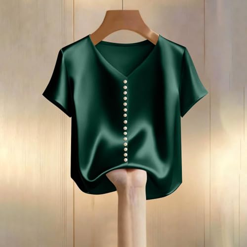 Blouse fluide col en V chic de la terrasse au bureau