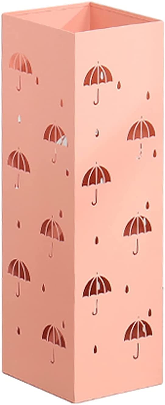 Support de parapluie en métal ajouré noir pour l'entrée