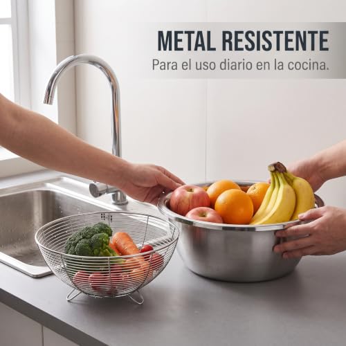 Cesta de drenaje de acero inoxidable de 22cm para evitar quemaduras 5