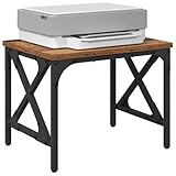 Poids: 2,01 kg Tomostar Support d\'imprimante de Bureau, Support Imprimante Étagère Meuble Imprimante Bureau Réglable Bois Ancien 40 x 30 x 31 cm