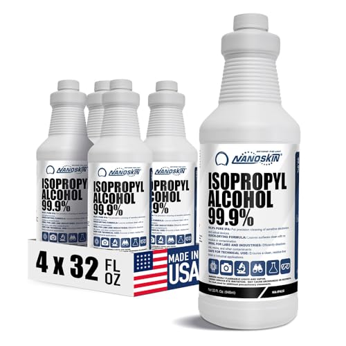 Nanoskin 99.9% Isopropyl Alcohol 4-Pack, 128 Fl Oz
