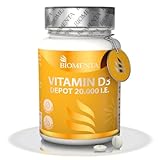 BIOMENTA Vitamin D3 – 20.000 IU/St. für Knochen* und Immunsystem* -120 kleine Vit. D Tabletten hochdosiert aus Cholecalciferol - vegetarisch - Premiumqualität