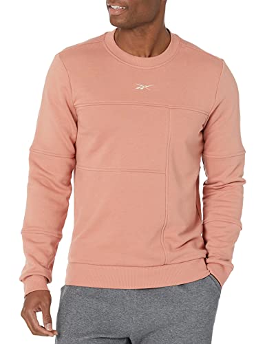 Reebok Men's Standard Minimal Waste Crewneck Sweatshirt, Canyon Coral, Large #TOP6
