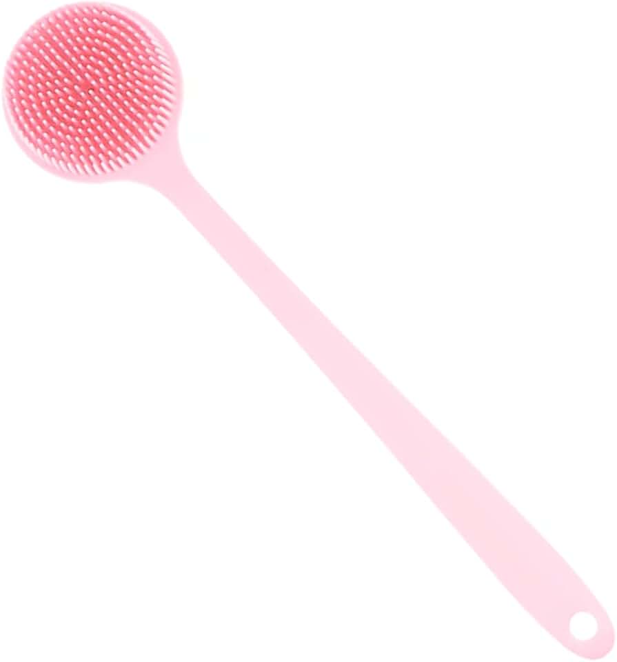 Escova de Banho Massageadora Relaxante Silicone Lava Costas