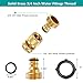 FINEST+ Garden Hose Quick Connector, Solid Brass 3/4 Inch Thread Fitting No-Leak Water Hose Female and Male Easy Connect (6 Sets)