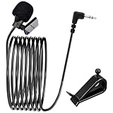 Tacitmeet Micro Voiture, Mini 3,5 mm Microphone Externe de Voiture, Micro Jack pour Unité Principale de Véhicule Voiture Bluetooth Activé Radio Stéréo GPS DVD, Plug and Play