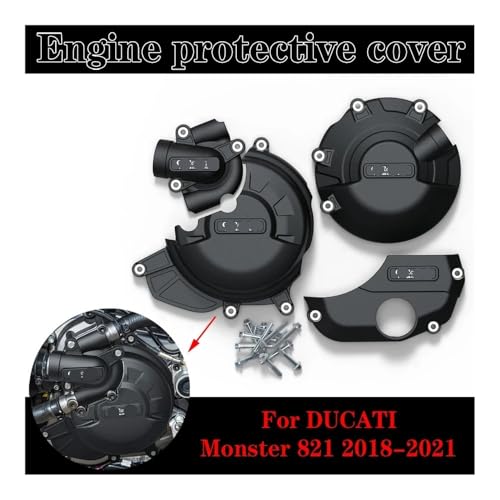 Protector estator Monster 821 anticaída tapa motor aluminio 2