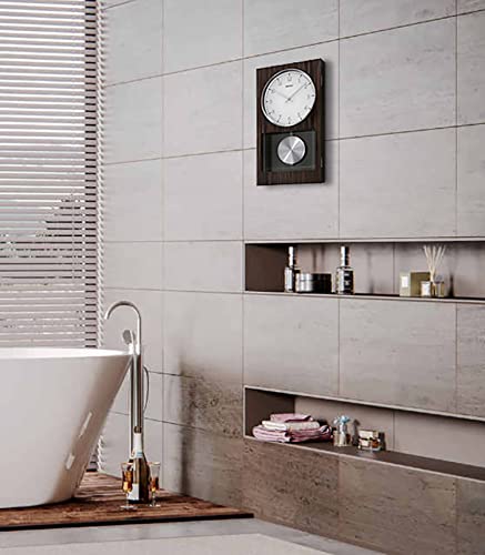 Seiko Modern Dark Wooden Wall Clock With Pendulum And Dual Chimes #TOP4