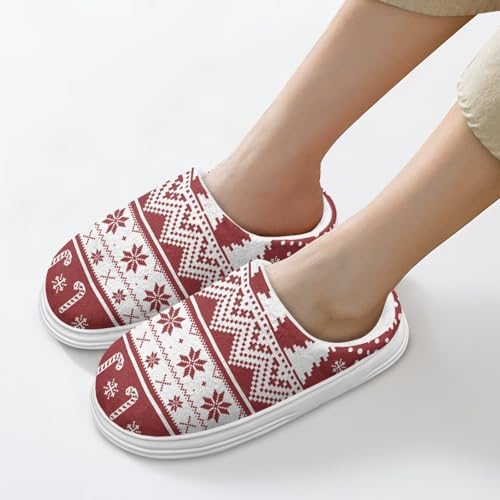 Slippers for Women Indoor and Outdoor Casual Fuzzy Scuff Warm Bed Room Slippers for Women with Anti-Skid Sole3