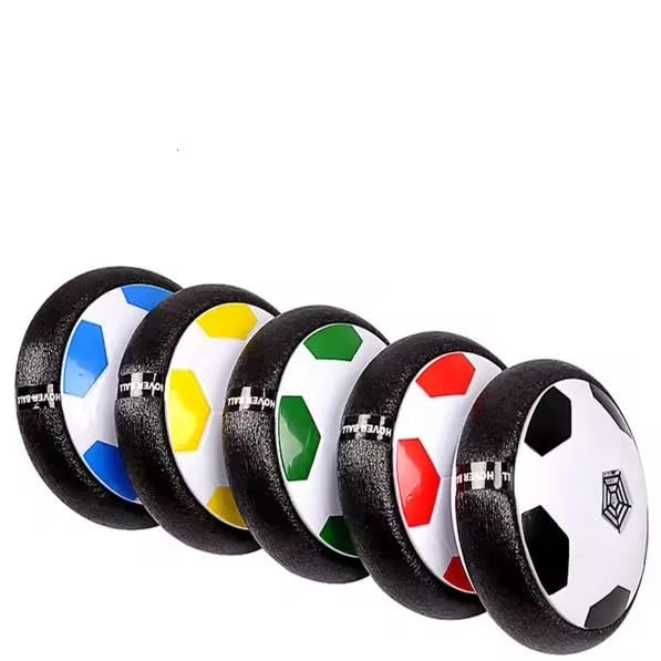 Image of Hover Football Indoor Floating Hoverball Soccer Air Football Smart Indoor Hover Football Electric Floating Air Ball with LED Lights Soft Foam Bumpers Toy Fun Toy for Boys Kids