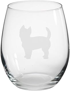 Westie West Highland Terrier Engraved Stemless Tumbler Glass, Gift for Women, Gift for Men, Dog