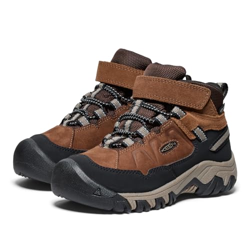 KEEN Unisex-Child Targhee 4 Mid Height Durable Comfortable Waterproof Hiking Boots, Bison/Brindle, 3 by KEEN - Image 5
