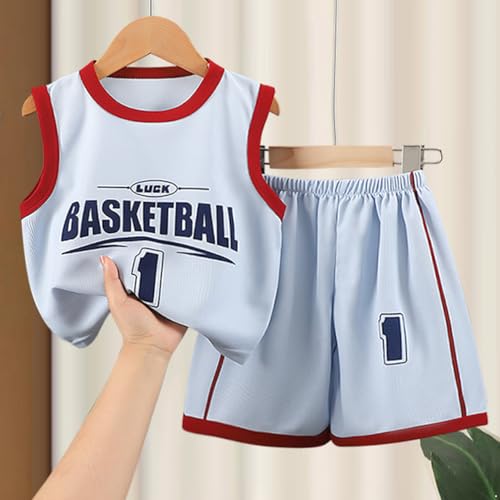 Newborn Baby Infant Toddler Boys 2 Piece Basketball Performance Tank Top and Mesh Shorts Set3