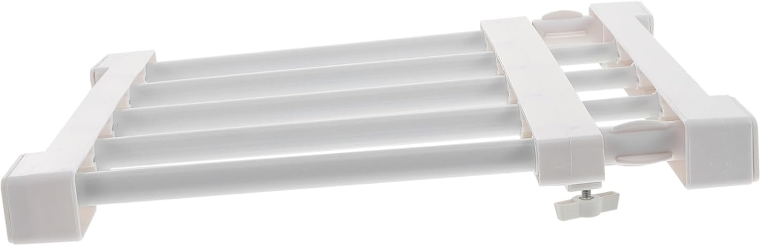 OUNONA Adjustable Closet Storage Bracket Nail-Free Retractable Shelf Divider White 30-40cm Versatile Organizer for Clothing for Bedroom and Wardrobe Spaces