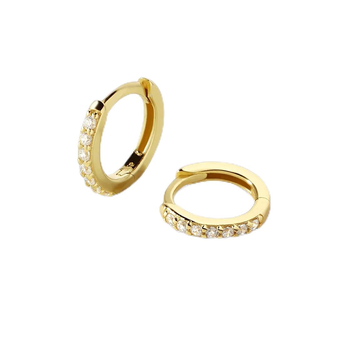 Mint & Lily Pavé Huggie Hoop Earrings