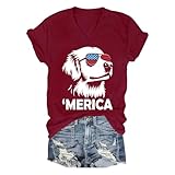 Photo Gallery golden retriever 4th of july t-shirt golden retriever 4th of july shirt unisex v neck tee, porpora, xl Photo Gallery golden retriever 4th of july t-shirt golden retriever 4th of july shirt unisex v neck tee, porpora, xl
