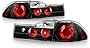 ACANII - For Black 2001-2002 Honda Accord 4-Door Sedan Tail Lights Brake Lamps Taillights Taillamps Left+Right Assembly