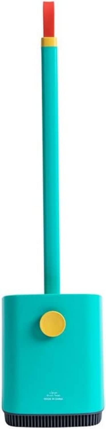 Toilet Brush and Holder Set, Toilet Brush Rubber Head Holder Brush with Base Toilet Wall Hanging Household Floor Bathroom Accessories Bathroom Toilet Brush Holder Furniture (Color : Khaki) (Gray)