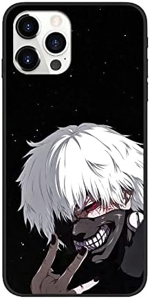 Black Soft TPU Phone Case for Apple iPhone 13 Pro 6.1inch Anime Tokyo with Ghoul Kaneki Ken Crystal Shockproof Protective Bumper Back Cover Pattern02