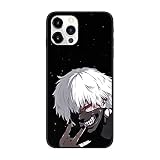 Black Soft TPU Phone Case for Apple iPhone 13 Pro 6.1inch Anime Tokyo with Ghoul Kaneki Ken Crystal