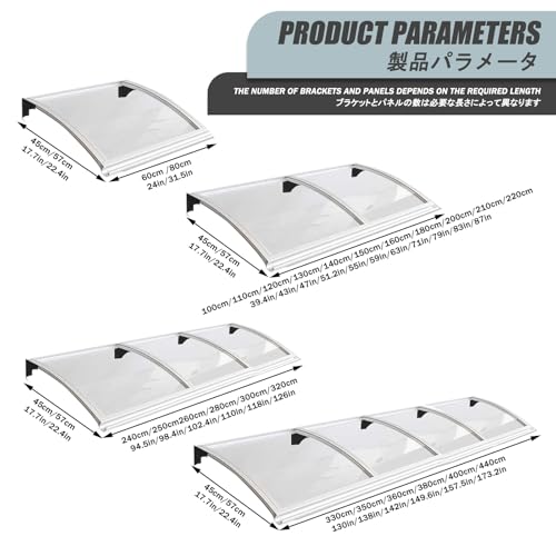 Toldo para jardín con protección UV y cubierta impermeable para nieve 57x80 2