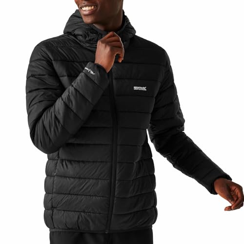 Regatta Chaqueta repelente al agua acolchada/acolchada Marizion con capucha para hombre, ligera y sin plumas, perfecta para actividades al aire libre, caminar, hacer senderismo y acampar - imagen 2
