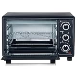 OptimumX Mini Four Électrique 20L – Four Compact à Chaleur Tournante, 1380W, 6 Fonctions de Cuisson, Minuterie 60 min, Noir