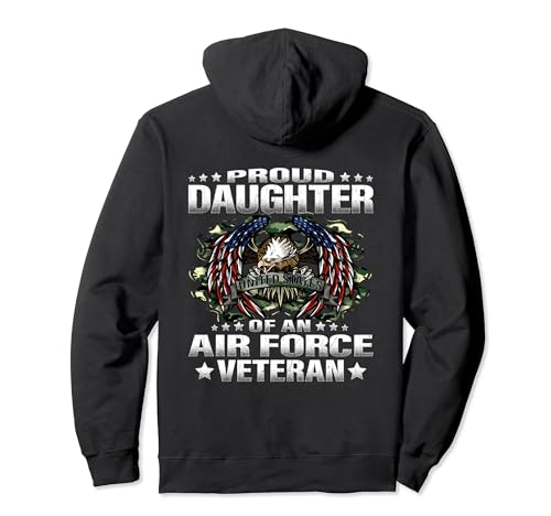 Proud Daughter Of An Air Force Veteran Military Vet's Child Pullover Hoodie