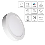 M Ledme – Panel de Superficie Serie Slim 20W, 2000lm, Luz fría (6000k). Lámpara de techo de interiores IP20. Ideal para Baño, Cocina, Dormitorio. Fácil de instalar, LM5243.