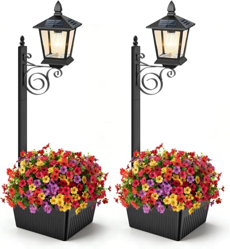 Lampes solaires d'extérieur 2700K TOWPONICS avec bac à fleurs étanche haute performance