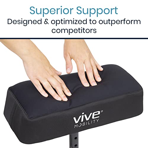 Vive Mobility Knee Scooter Pad Cover - Accessories Cushion Cover For Comfort (Memory Foam) - For Broken Leg Crutch Cart Roller, Injuries, Surgery, Broken Foot, Ankle Injury, Replacement, Universal #TOP7