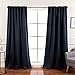 Best Home Fashion Thermal Insulated Blackout Curtains - Back Tab/ Rod Pocket - Navy - 52"W x 63"L - (Set of 2 Panels)