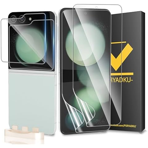 WILLONE 4 Pcs For Samsung Galaxy Z Flip 5 Screen Protector, Easy Installation, Fingerprint Suitable, Case Friendly, Full Coverage for Galaxy Z Flip 5 Screen Protector Cover
