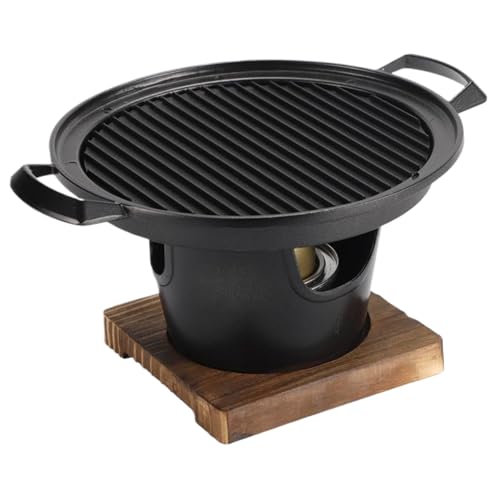 Rouloudun Korean BBQ Grill, Smokeless Non-stick Tabletop Charcoal Grill, Easy to Assemble Portable BBQ Grill for Home, Picnics, Camping and Outdoor Gatherings